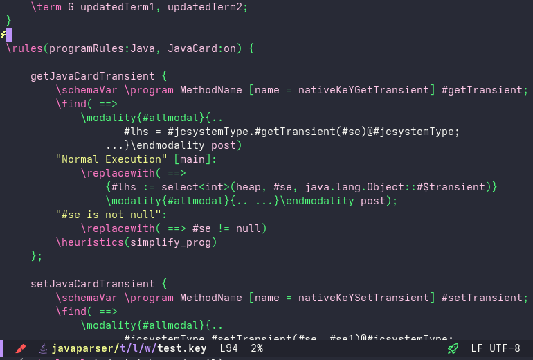 KeY highlighting in emacs